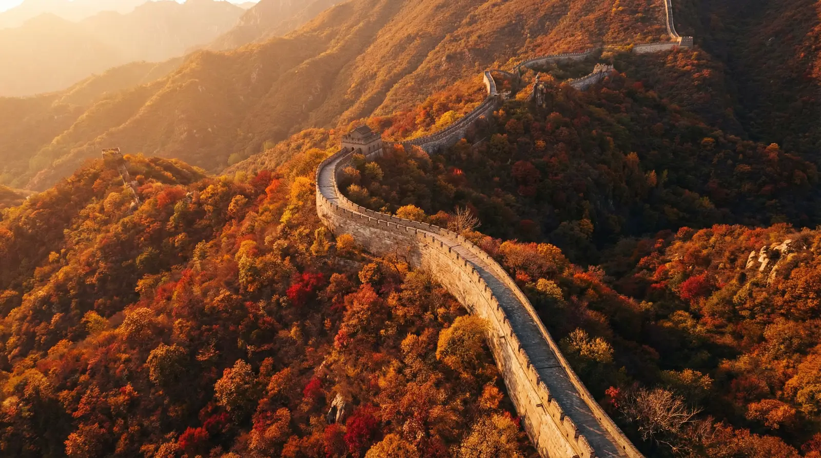 想要叉叉 8m3u 秋日长城航拍全景